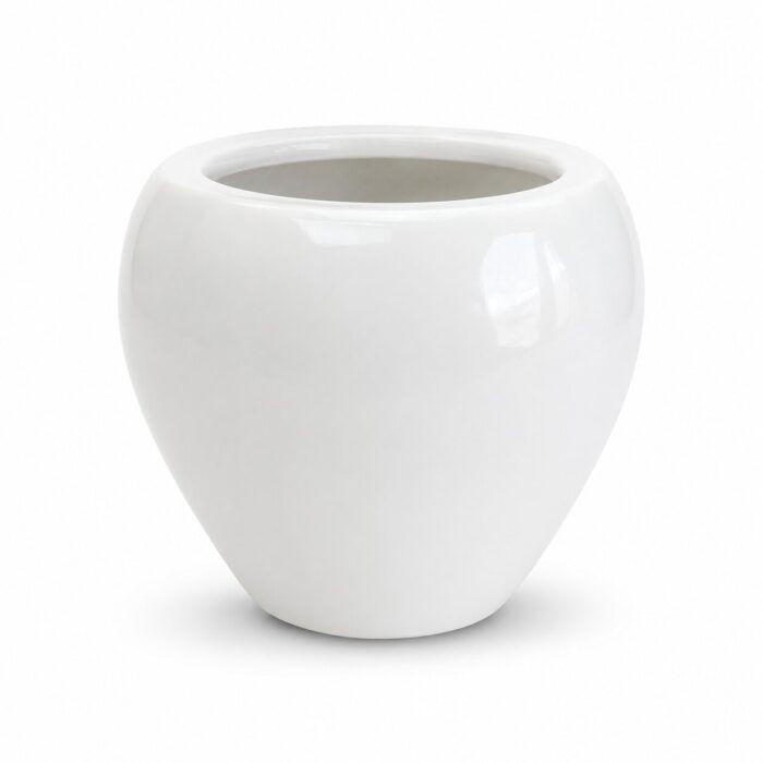 Premium White Fiberglass Planter Pot for Indoor & Outdoor Decor Modern Designer Flower Pot (13)