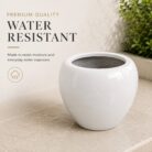 Premium White Fiberglass Planter Pot for Indoor & Outdoor Decor Modern Designer Flower Pot (8)