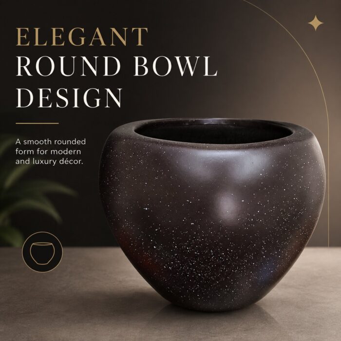 Premium Brown Speckled Fiberglass Planter Pot Luxury Galaxy Finish FRP Flower Pot for Indoor & Outdoor Decor (1) Premium Brown Speckled Fiberglass Planter Pot Luxury Galaxy Finish FRP Flower Pot for Indoor & Outdoor Decor (1)