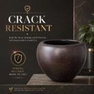 Premium Brown Speckled Fiberglass Planter Pot Luxury Galaxy Finish FRP Flower Pot for Indoor & Outdoor Decor (10)