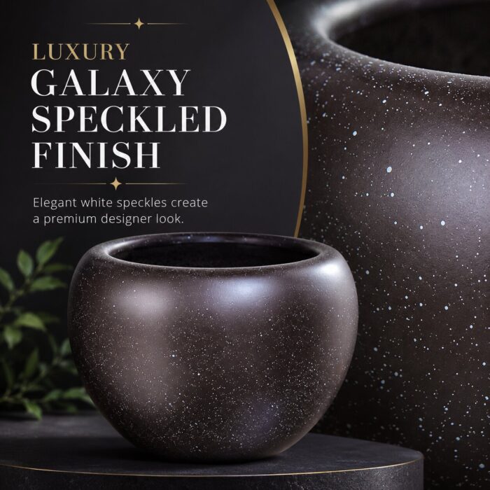 Premium Brown Speckled Fiberglass Planter Pot Luxury Galaxy Finish FRP Flower Pot for Indoor & Outdoor Decor (2) Premium Brown Speckled Fiberglass Planter Pot Luxury Galaxy Finish FRP Flower Pot for Indoor & Outdoor Decor (2)