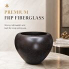 Premium Brown Speckled Fiberglass Planter Pot Luxury Galaxy Finish FRP Flower Pot for Indoor & Outdoor Decor (3)