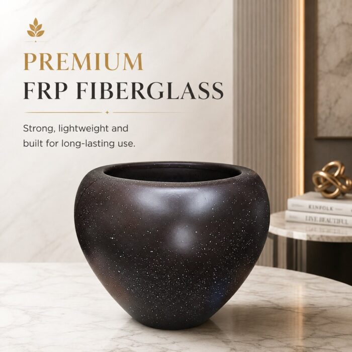 Premium Brown Speckled Fiberglass Planter Pot Luxury Galaxy Finish FRP Flower Pot for Indoor & Outdoor Decor (3) Premium Brown Speckled Fiberglass Planter Pot Luxury Galaxy Finish FRP Flower Pot for Indoor & Outdoor Decor (3)
