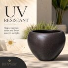 Premium Brown Speckled Fiberglass Planter Pot Luxury Galaxy Finish FRP Flower Pot for Indoor & Outdoor Decor (4)