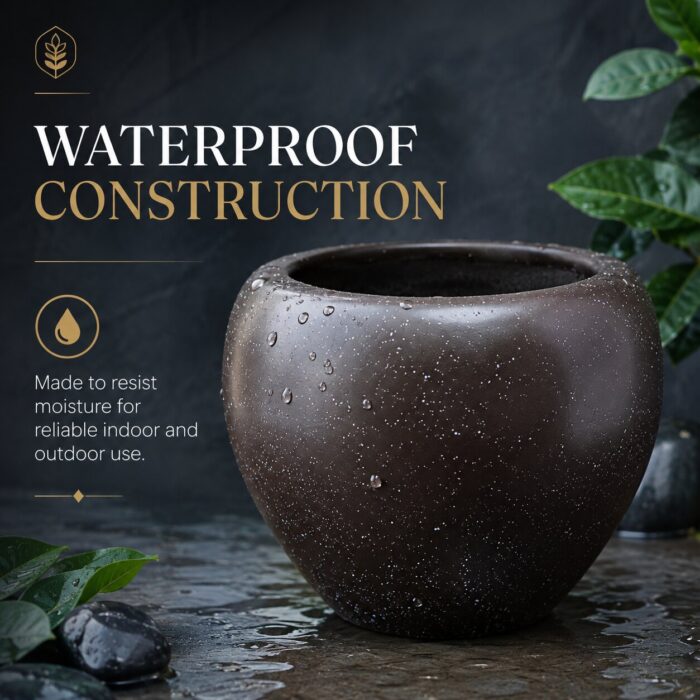 Premium Brown Speckled Fiberglass Planter Pot Luxury Galaxy Finish FRP Flower Pot for Indoor & Outdoor Decor (5) Premium Brown Speckled Fiberglass Planter Pot Luxury Galaxy Finish FRP Flower Pot for Indoor & Outdoor Decor (5)