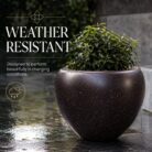 Premium Brown Speckled Fiberglass Planter Pot Luxury Galaxy Finish FRP Flower Pot for Indoor & Outdoor Decor (6)