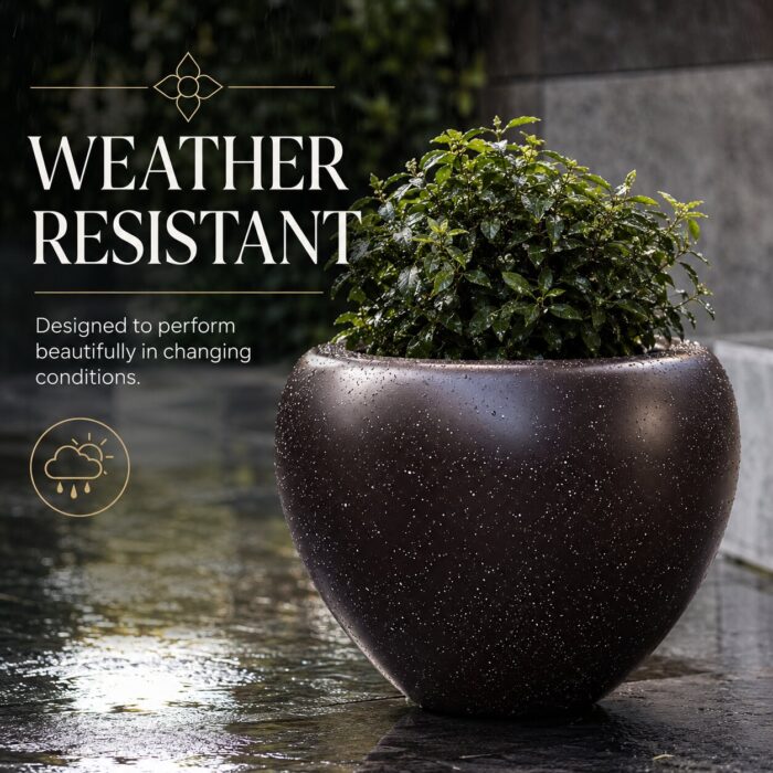 Premium Brown Speckled Fiberglass Planter Pot Luxury Galaxy Finish FRP Flower Pot for Indoor & Outdoor Decor (6) Premium Brown Speckled Fiberglass Planter Pot Luxury Galaxy Finish FRP Flower Pot for Indoor & Outdoor Decor (6)