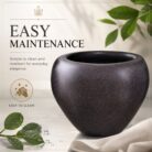 Premium Brown Speckled Fiberglass Planter Pot Luxury Galaxy Finish FRP Flower Pot for Indoor & Outdoor Decor (8)