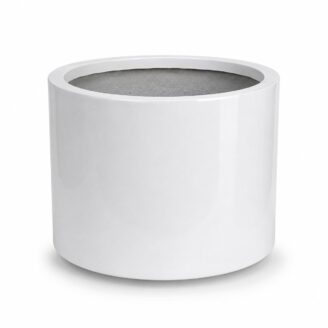 Premium Cylinder Fiberglass Planter Pot | Modern White FRP Round Planter for Indoor & Outdoor Decor