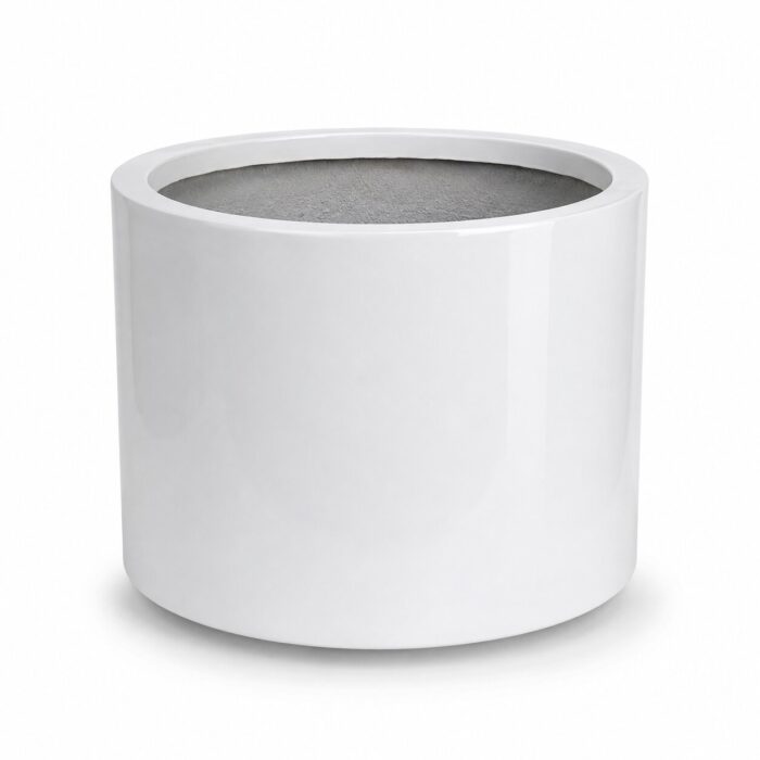 Premium Cylinder Fiberglass Planter Pot Modern White FRP Round Planter for Indoor & Outdoor Decor (1) Premium Cylinder Fiberglass Planter Pot Modern White FRP Round Planter for Indoor & Outdoor Decor (1)