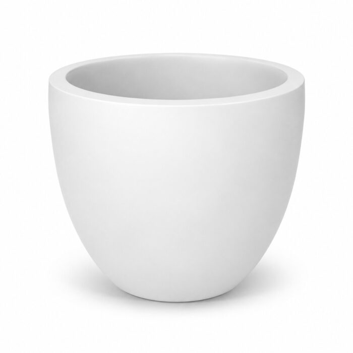 Premium Egg Shape Fiberglass Planter Pot Modern White FRP Flower Pot for Indoor & Outdoor Decor (1)