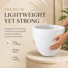 Premium Egg Shape Fiberglass Planter Pot Modern White FRP Flower Pot for Indoor & Outdoor Decor (9)