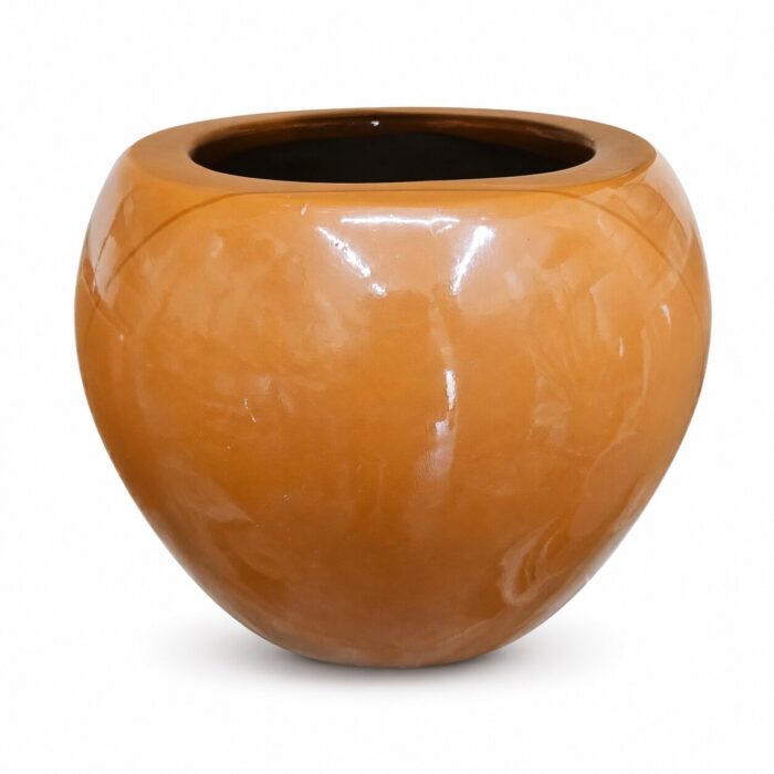 Premium Glossy Caramel Brown Fiberglass Planter Pot Luxury Round FRP Flower Pot for Indoor & Outdoor Decor (5) Premium Glossy Caramel Brown Fiberglass Planter Pot Luxury Round FRP Flower Pot for Indoor & Outdoor Decor (5)