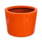 Premium Glossy Orange Fiberglass Planter Pot Modern FRP Cylinder Flower Pot for Indoor & Outdoor Decor (9)