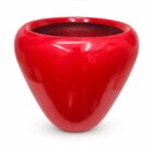 Premium Glossy Red Fiberglass Planter Pot Luxury Modern FRP Flower Pot for Indoor & Outdoor Decor (1)