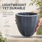 Premium Grey Speckled Fiberglass Planter Pot Luxury Galaxy Finish FRP Flower Pot for Indoor & Outdoor Decor (2)