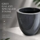 Premium Grey Speckled Fiberglass Planter Pot Luxury Galaxy Finish FRP Flower Pot for Indoor & Outdoor Decor (3)