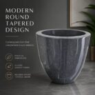 Premium Grey Speckled Fiberglass Planter Pot Luxury Galaxy Finish FRP Flower Pot for Indoor & Outdoor Decor (4)