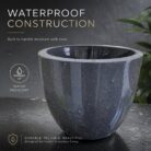 Premium Grey Speckled Fiberglass Planter Pot Luxury Galaxy Finish FRP Flower Pot for Indoor & Outdoor Decor (6)