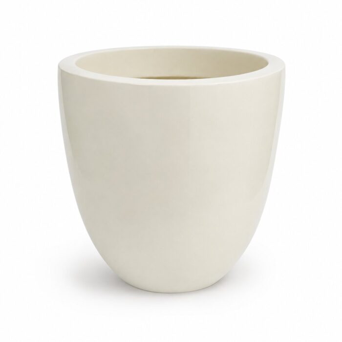 Premium Ivory White Fiberglass Planter Pot Modern Egg Shape FRP Flower Pot for Indoor & Outdoor Decor (10) Premium Ivory White Fiberglass Planter Pot Modern Egg Shape FRP Flower Pot for Indoor & Outdoor Decor (10)