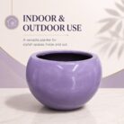 Premium Lavender Purple Fiberglass Planter Pot Luxury Glossy FRP Flower Pot for Indoor & Outdoor Decor (12)
