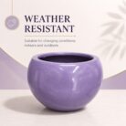 Premium Lavender Purple Fiberglass Planter Pot Luxury Glossy FRP Flower Pot for Indoor & Outdoor Decor (3)