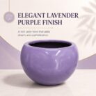 Premium Lavender Purple Fiberglass Planter Pot Luxury Glossy FRP Flower Pot for Indoor & Outdoor Decor (4)