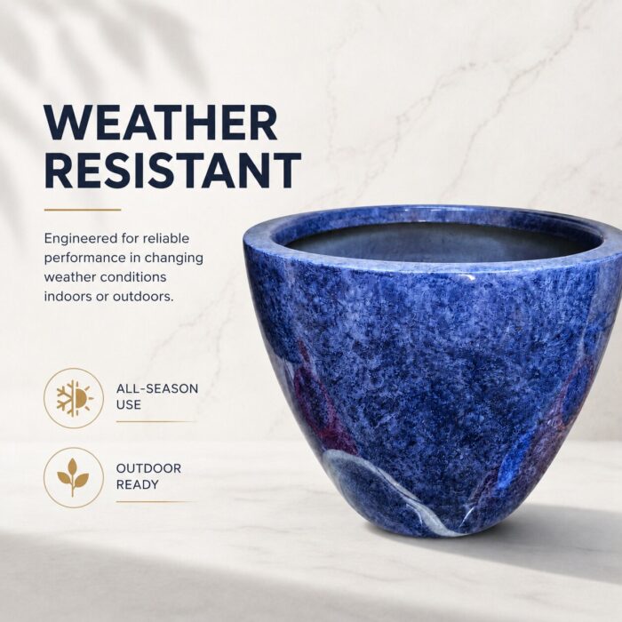 Premium Marble Blue Fiberglass Planter Pot Luxury Textured FRP Flower Pot for Indoor & Outdoo (6) Premium Marble Blue Fiberglass Planter Pot Luxury Textured FRP Flower Pot for Indoor & Outdoo (6)