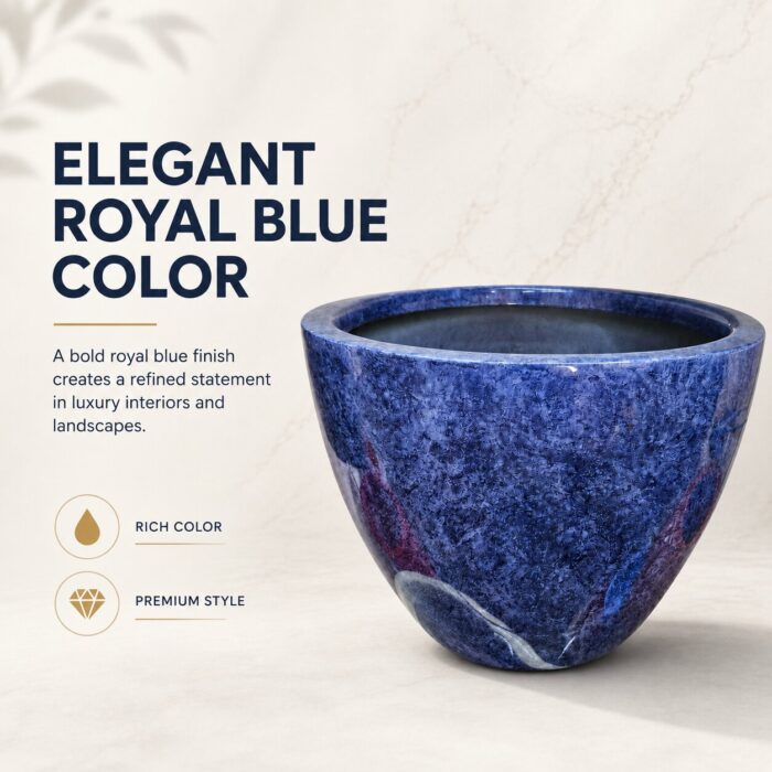 Premium Marble Blue Fiberglass Planter Pot Luxury Textured FRP Flower Pot for Indoor & Outdoo (8) Premium Marble Blue Fiberglass Planter Pot Luxury Textured FRP Flower Pot for Indoor & Outdoo (8)