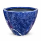 Premium Marble Blue Fiberglass Planter Pot Luxury Textured FRP Flower Pot for Indoor & Outdoor (1)