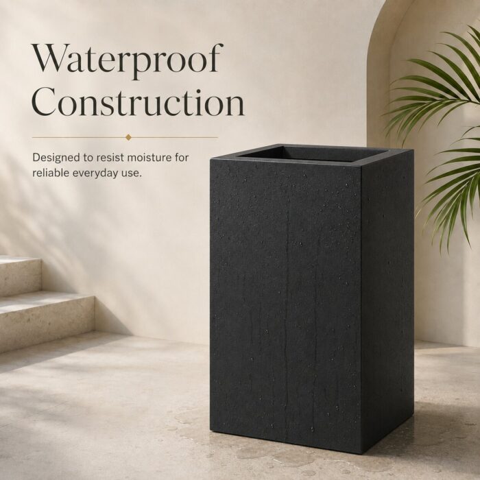 Premium Matte Black Square Fiberglass Planter Modern Tall FRP Planter Pot for Indoor & Outdoor Decor (5) Premium Matte Black Square Fiberglass Planter Modern Tall FRP Planter Pot for Indoor & Outdoor Decor (5)