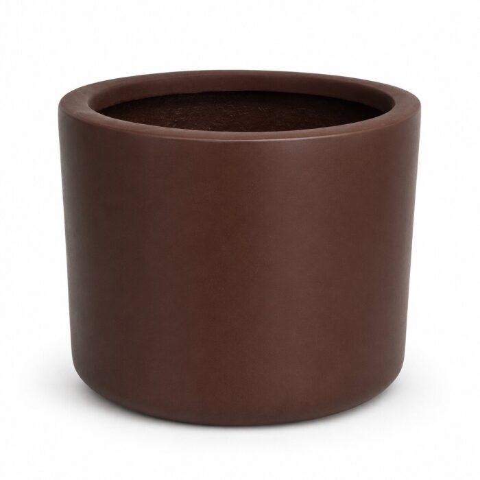 Premium Matte Brown Fiberglass Planter Pot Modern Coffee Brown FRP Cylinder Planter fo (1) Premium Matte Brown Fiberglass Planter Pot Modern Coffee Brown FRP Cylinder Planter fo (1)