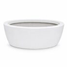 Premium Oval Fiberglass Planter Pot Modern White FRP Trough Planter for Indoor & Outdoor Decor (1)