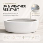 Premium Oval Fiberglass Planter Pot Modern White FRP Trough Planter for Indoor & Outdoor Decor (3)