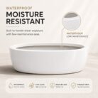 Premium Oval Fiberglass Planter Pot Modern White FRP Trough Planter for Indoor & Outdoor Decor (4)