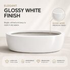 Premium Oval Fiberglass Planter Pot Modern White FRP Trough Planter for Indoor & Outdoor Decor (7)