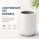 Premium Round White Fiberglass Planter Modern Cylindrical FRP Designer Pot (7)