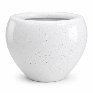 Premium Speckled Fiberglass Planter Pot | Designer White Terrazzo Finish FRP Flower Pot for Indoor & Outdoor Decor