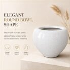 Premium Speckled Fiberglass Planter Pot Designer White Terrazzo Finish FRP Flower (39)