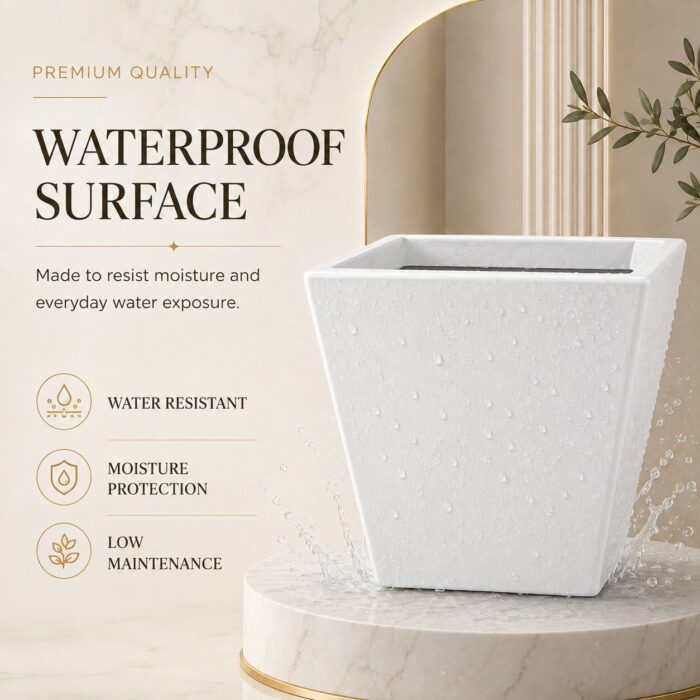 Premium Square Fiberglass Planter Pot Modern White FRP Flower Pot for Indoor & Outdoor Decor (13) Premium Square Fiberglass Planter Pot Modern White FRP Flower Pot for Indoor & Outdoor Decor (13)