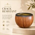 Premium Wood Finish Fiberglass Planter Pot Designer Wooden Texture FRP Flower Pot (4)