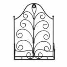 Black Iron Wall Mounted Planter Holder - Scroll Design Flower Pot Stand (1)