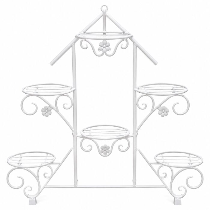 Decorative Multi-Level Iron Plant Stand for Home, Balcony & Garden